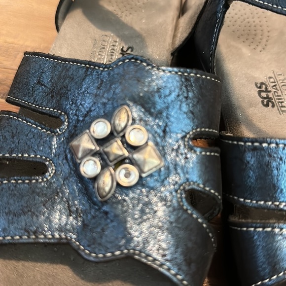 SAS Helena Quarter Strap Sandal Black Women's 9N - Picture 2 of 9